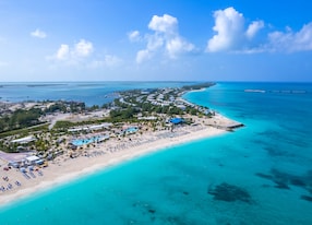 private beach aerial bimini