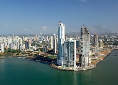 panama city skyline aerial