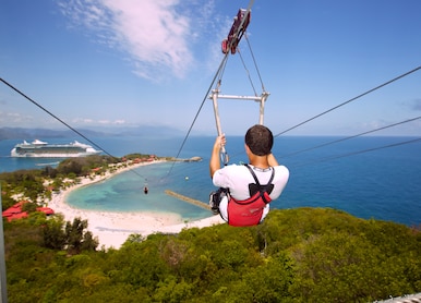 zipline harness labadee ocean adventure